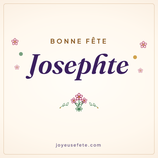 Image carrée « Bonne fête Josephte » pour WhatsApp
