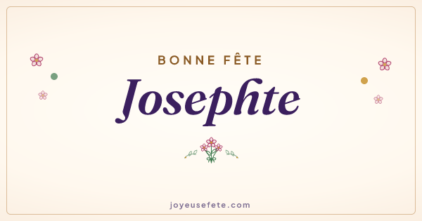 Image « Bonne fête Josephte » au format large