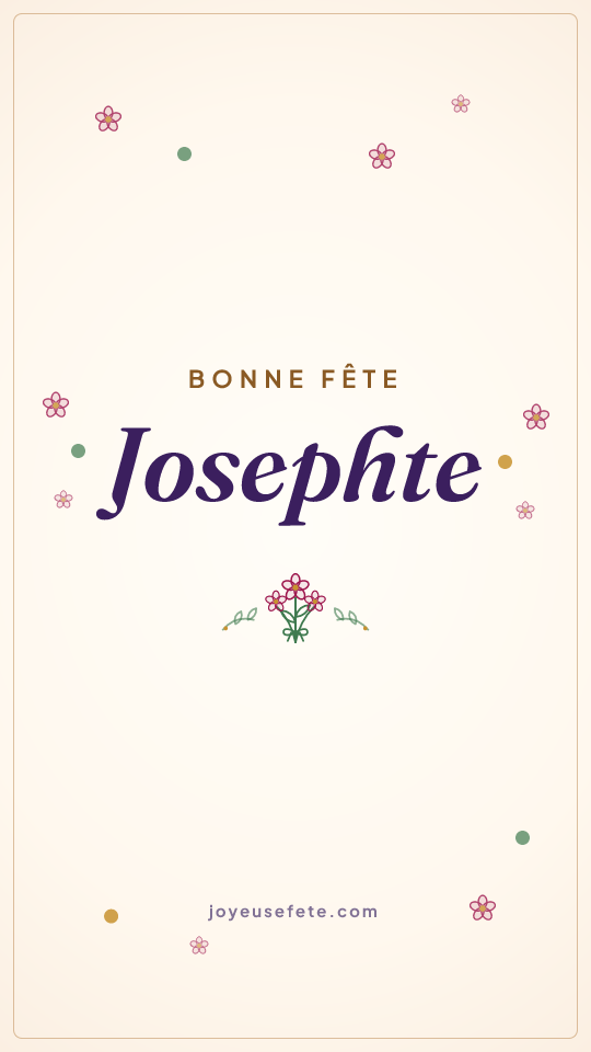 Image « Bonne fête Josephte » au format story