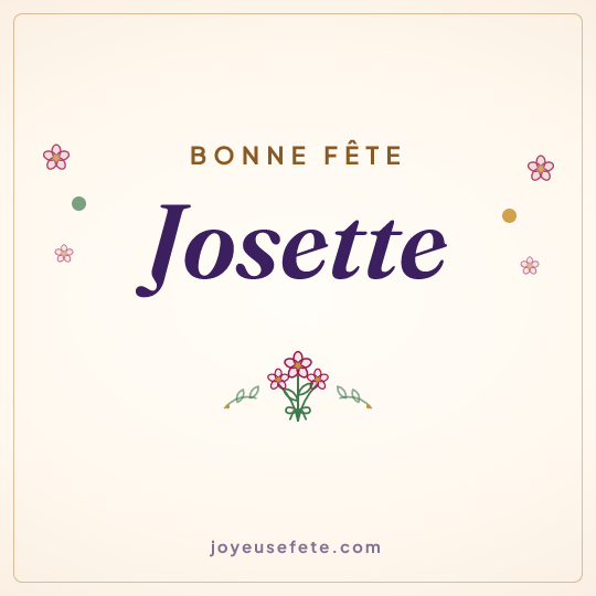 Image carrée « Bonne fête Josette » pour WhatsApp