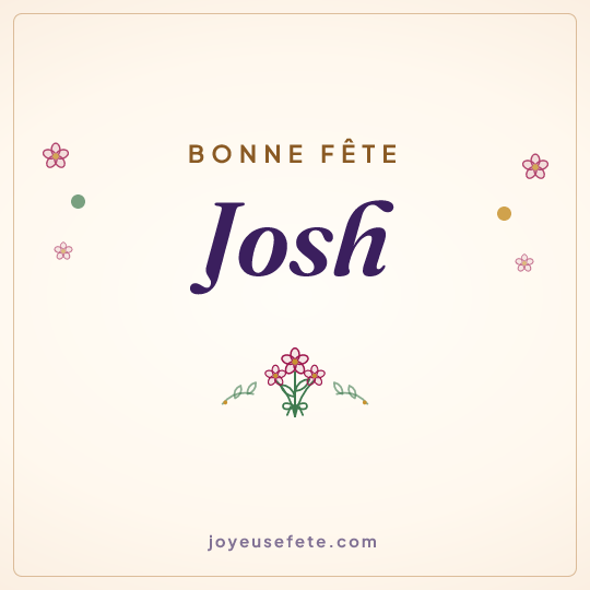 Image carrée « Bonne fête Josh » pour WhatsApp