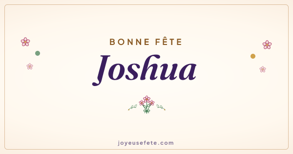 Image « Bonne fête Joshua » au format large