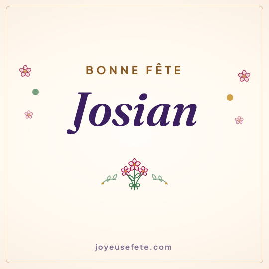 Image carrée « Bonne fête Josian » pour WhatsApp