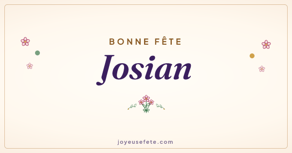Image « Bonne fête Josian » au format large