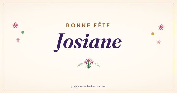 Image « Bonne fête Josiane » au format large