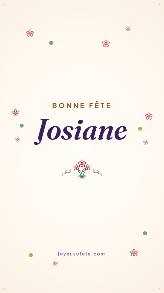 Image « Bonne fête Josiane » au format story