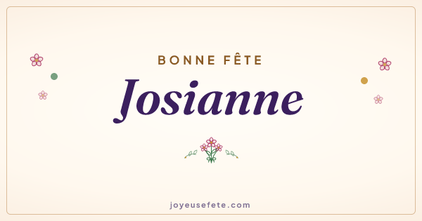 Image « Bonne fête Josianne » au format large