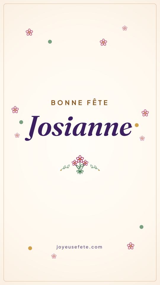 Image « Bonne fête Josianne » au format story