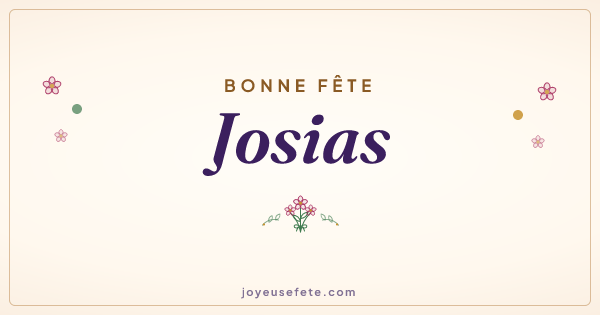 Image « Bonne fête Josias » au format large