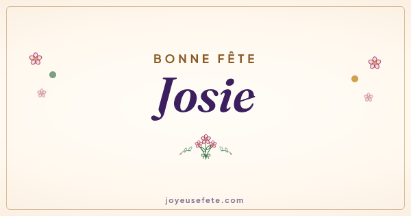Image « Bonne fête Josie » au format large