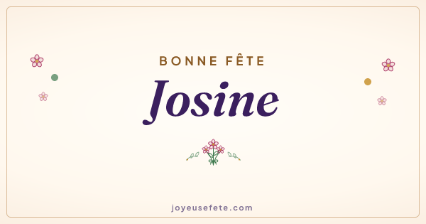 Image « Bonne fête Josine » au format large