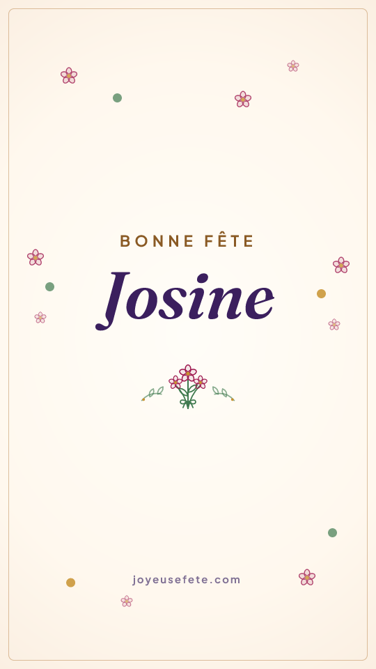 Image « Bonne fête Josine » au format story