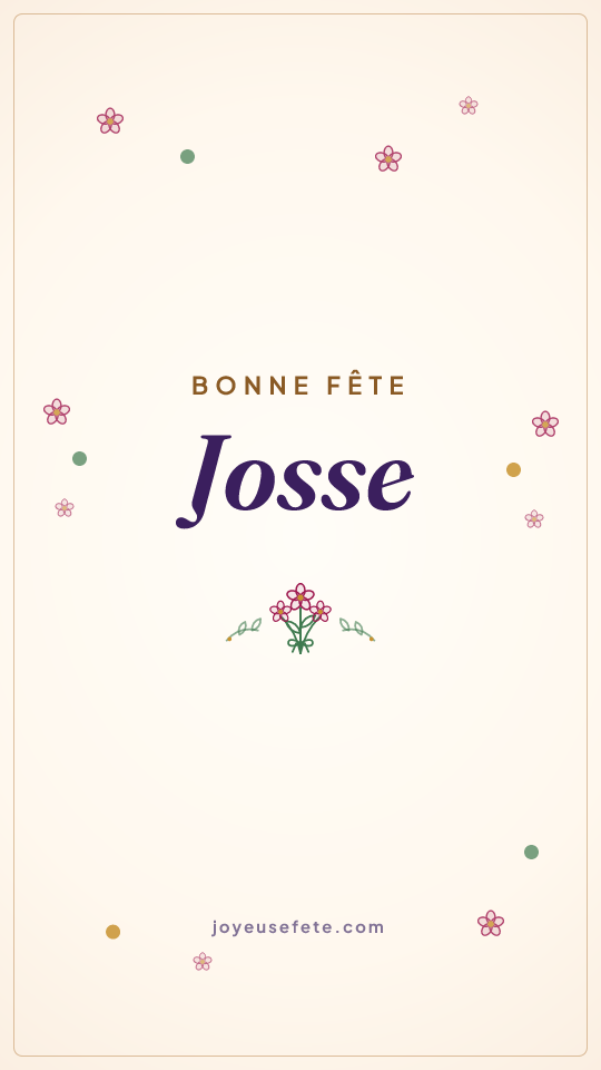 Image « Bonne fête Josse » au format story