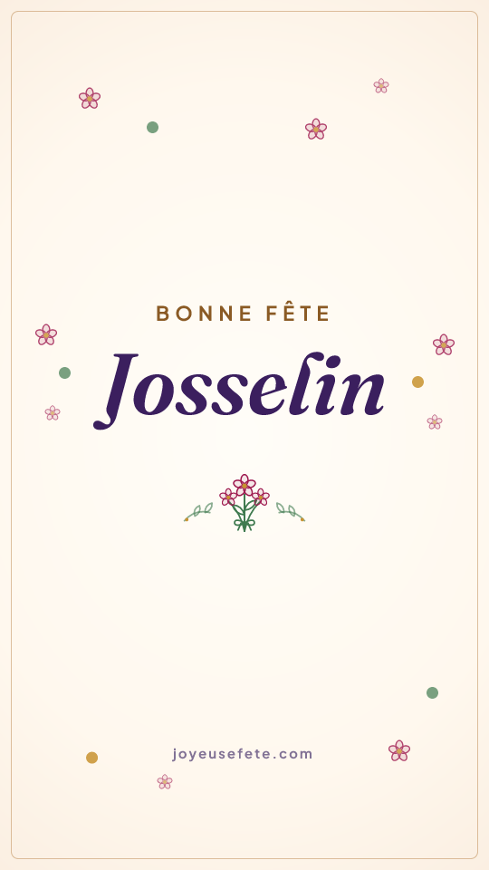 Image « Bonne fête Josselin » au format story