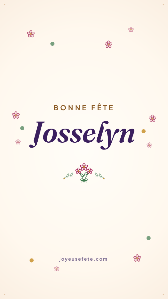 Image « Bonne fête Josselyn » au format story