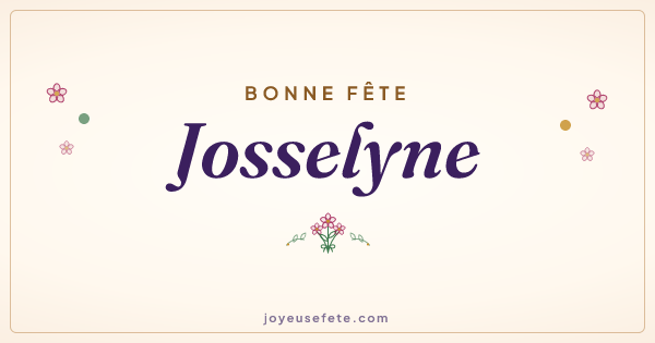 Image « Bonne fête Josselyne » au format large
