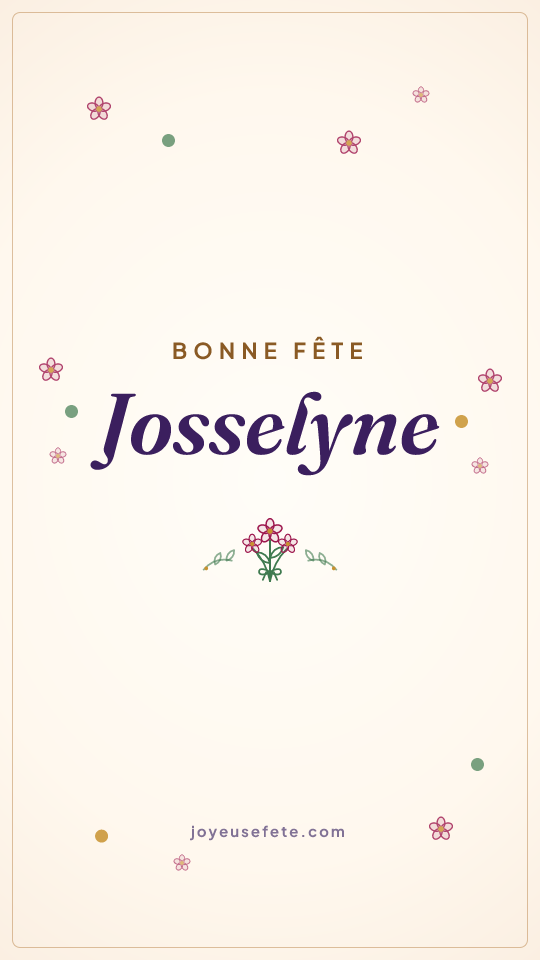 Image « Bonne fête Josselyne » au format story