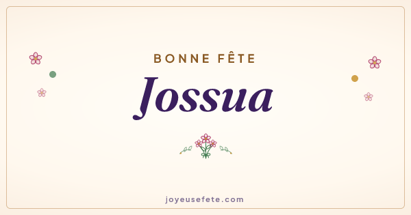 Image « Bonne fête Jossua » au format large