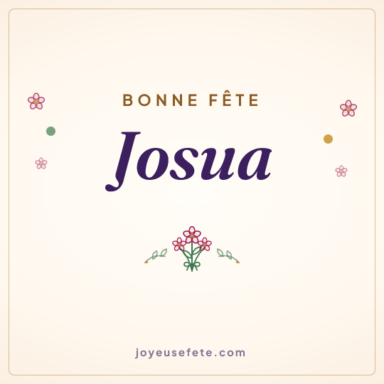 Image carrée « Bonne fête Josua » pour WhatsApp