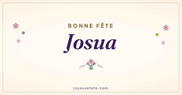 Image « Bonne fête Josua » au format large