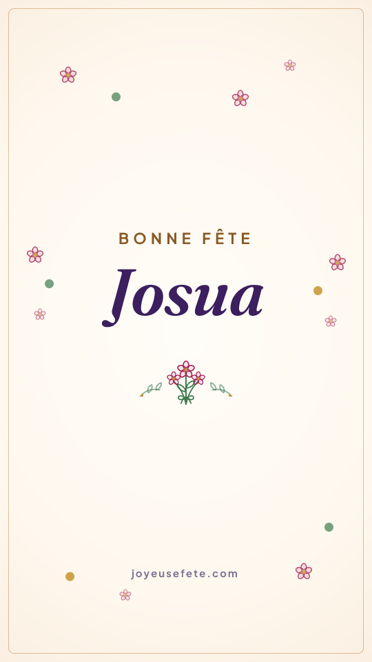 Image « Bonne fête Josua » au format story