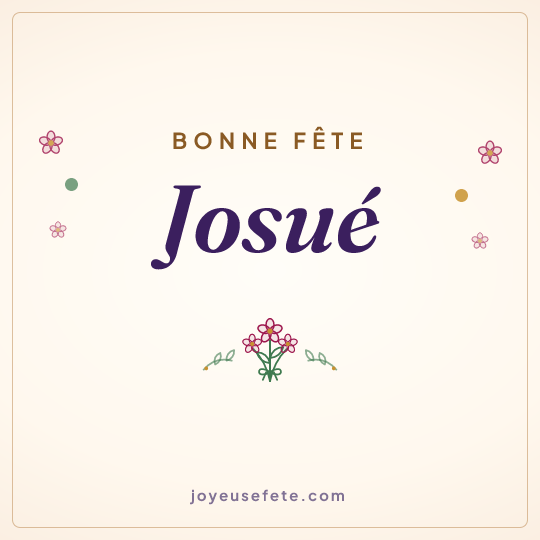 Image carrée « Bonne fête Josué » pour WhatsApp