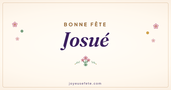 Image « Bonne fête Josué » au format large