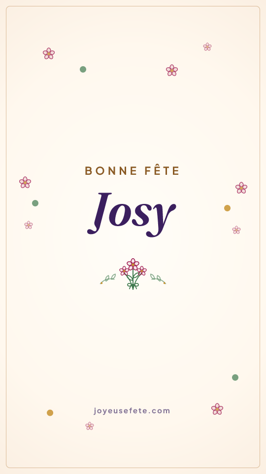 Image « Bonne fête Josy » au format story