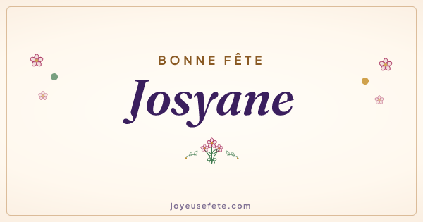 Image « Bonne fête Josyane » au format large