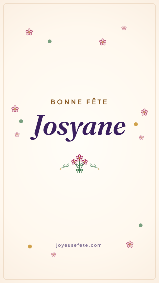 Image « Bonne fête Josyane » au format story