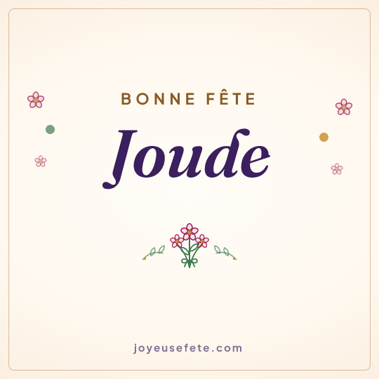 Image carrée « Bonne fête Joude » pour WhatsApp