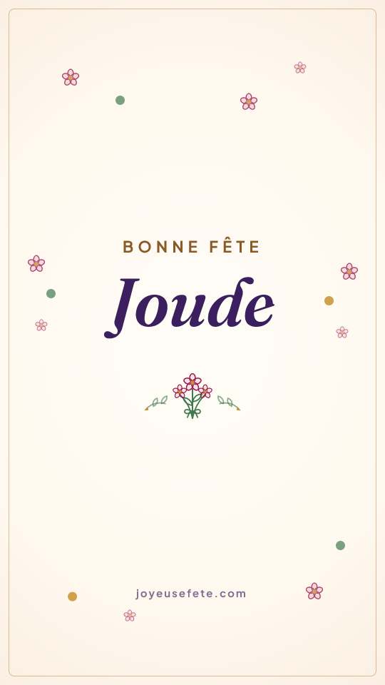 Image « Bonne fête Joude » au format story