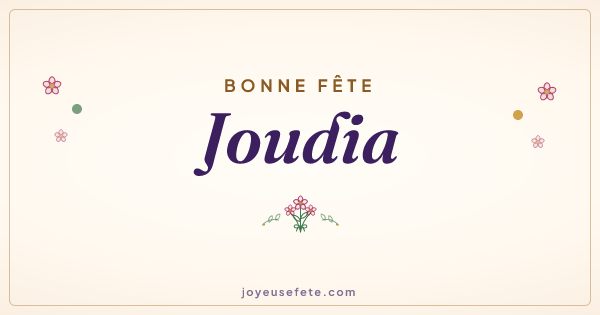Image « Bonne fête Joudia » au format large