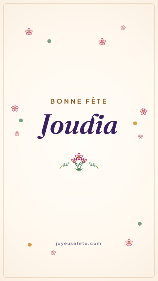 Image « Bonne fête Joudia » au format story