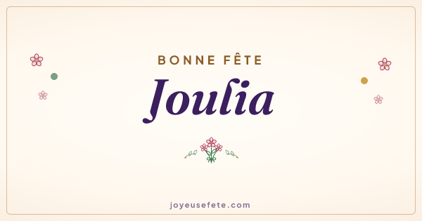 Image « Bonne fête Joulia » au format large