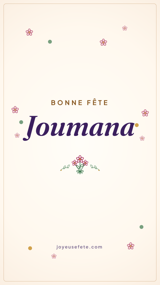 Image « Bonne fête Joumana » au format story
