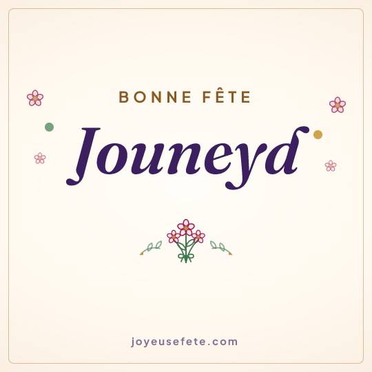 Image carrée « Bonne fête Jouneyd » pour WhatsApp