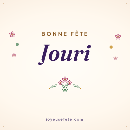 Image carrée « Bonne fête Jouri » pour WhatsApp
