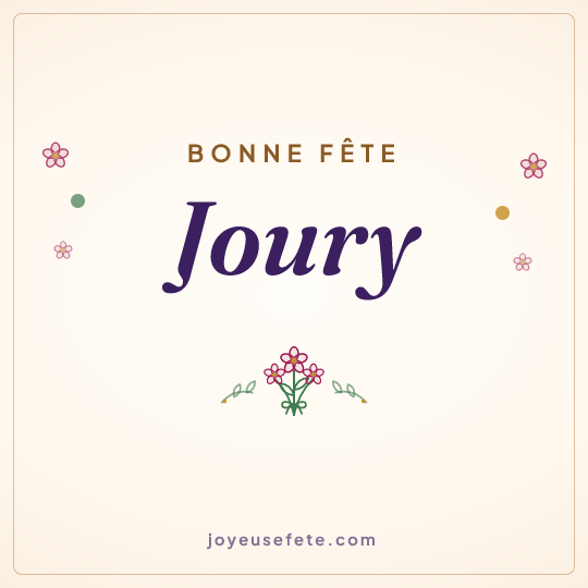 Image carrée « Bonne fête Joury » pour WhatsApp
