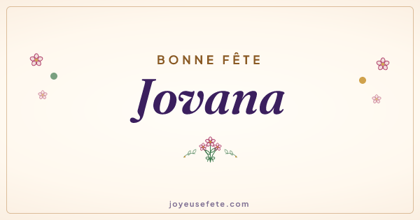 Image « Bonne fête Jovana » au format large