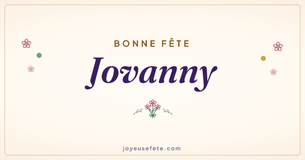 Image « Bonne fête Jovanny » au format large