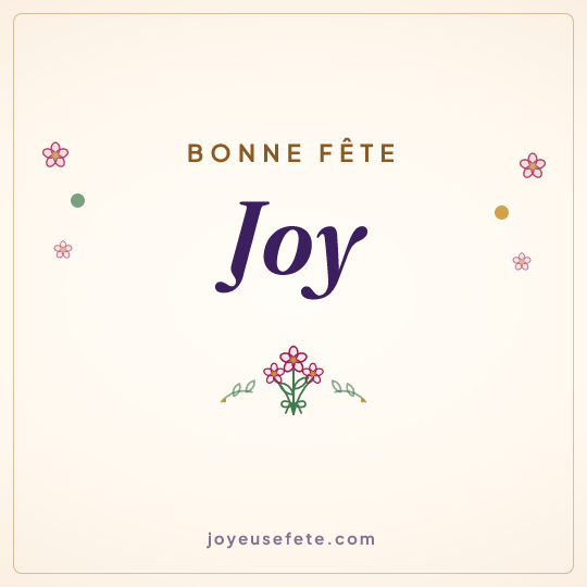 Image carrée « Bonne fête Joy » pour WhatsApp