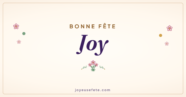 Image « Bonne fête Joy » au format large