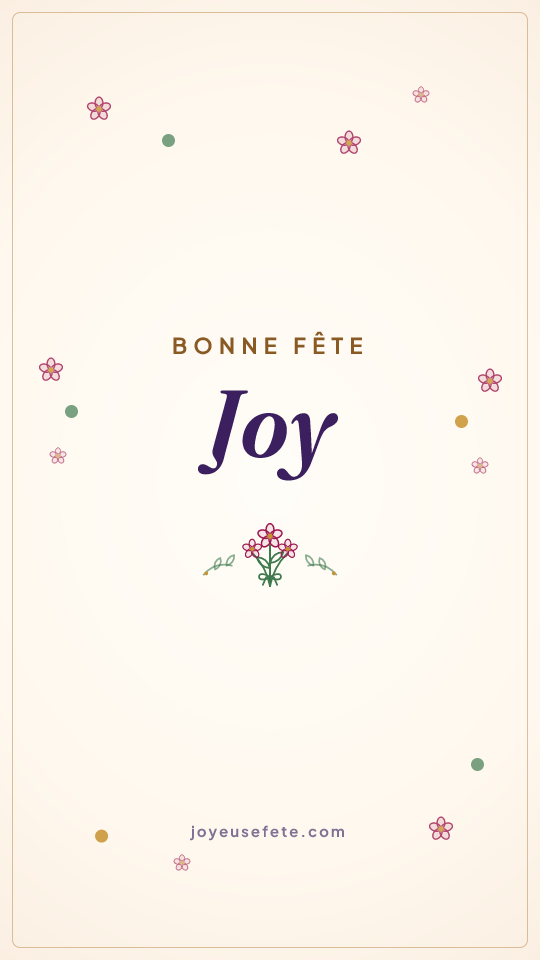 Image « Bonne fête Joy » au format story