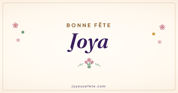 Image « Bonne fête Joya » au format large