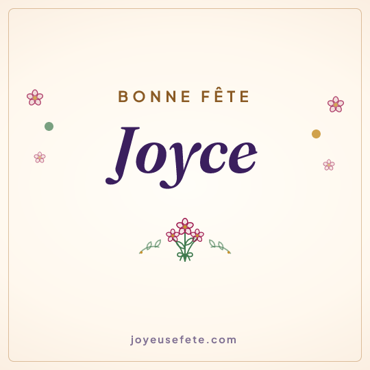 Image carrée « Bonne fête Joyce » pour WhatsApp