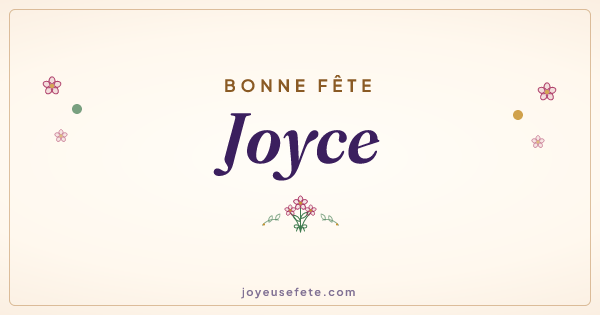 Image « Bonne fête Joyce » au format large