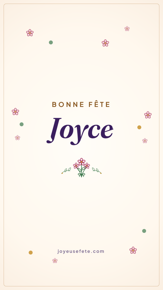 Image « Bonne fête Joyce » au format story