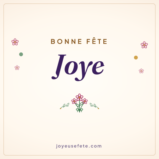Image carrée « Bonne fête Joye » pour WhatsApp