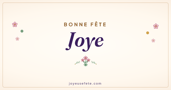 Image « Bonne fête Joye » au format large